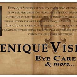Eyenique Vision Eye Care - Where you will  always have an "EYENIQUE" experience