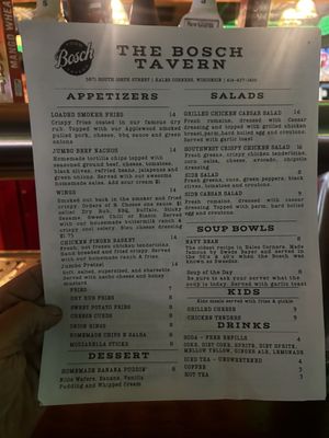 Menu photo 1 The Bosch Tavern Hales Corners, WI