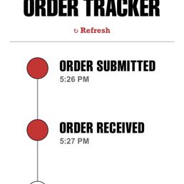 Online order, with time submitted and the time at the top when turkey sandwich was finally ready.