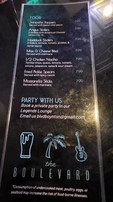 Menu photo 3 The Boulevard Bar & Grill Boynton Beach, FL Menu photo 3 The Boulevard Bar & Grill Boynton Beach, FL