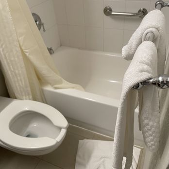 Hilton Anchorage - Super cramped and tiny bathroom. Very industrial. Fixtures were falling off the wall. - Hotels Near Me - Anchorage, Alaska Hilton Anchorage - Super cramped and tiny bathroom. Very industrial. Fixtures were falling off the wall. - Hotels Near Me - Anchorage, Alaska