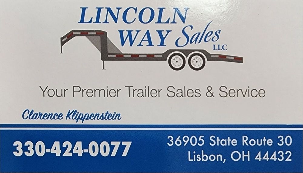 LINCOLN WAY SALES Updated October 2024 36905 St Rt 30, Lisbon, Ohio