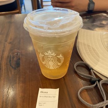 Starbucks - Iced Peach Green Tea - Coffee & Tea Near Me - Carmel-by-the-Sea, California