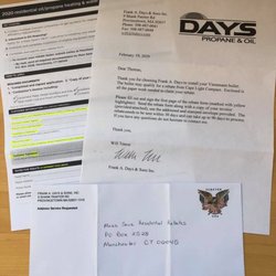 F A Days & Sons - Paperwork!