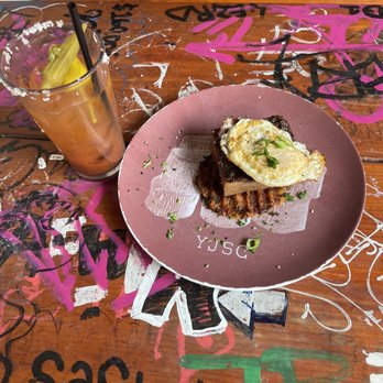 Yellow Jacket Social Club - Pork Belly with Bloody Mary - Lounges Near Me - Austin, Texas