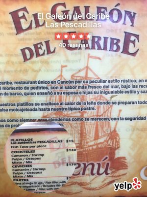 Menu photo 8 El Galeón del Caribe Cancún, ROO
