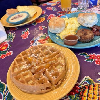 The Flying Biscuit Cafe - GA PEACHES & CREAM WAFFLE BREAKFAST - Breakfast & Brunch Near Me - Atlanta, Georgia