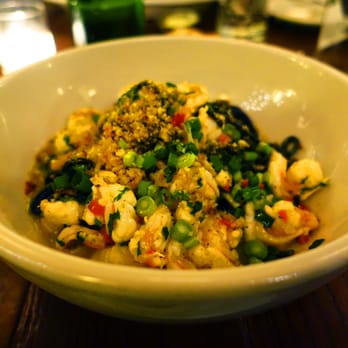 The Smith - Tagliatelle (black pasta, sautéed shrimp, scallion, crumbled garlic bread) $22 - New American Near Me - New York, New York The Smith - Tagliatelle (black pasta, sautéed shrimp, scallion, crumbled garlic bread) $22 - New American Near Me - New York, New York