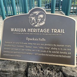 Wailua Heritage Trail sign Wailua Heritage Trail sign