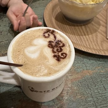 Cafe Bench - Lavender Oat Latte (Hot) - Cafes Near Me - Flushing, New York Cafe Bench - Lavender Oat Latte (Hot) - Cafes Near Me - Flushing, New York