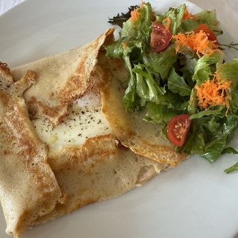 Fire and Ice Cafe - Egg and Swiss galette with greens - Coffee & Tea Near Me - Indianapolis, Indiana