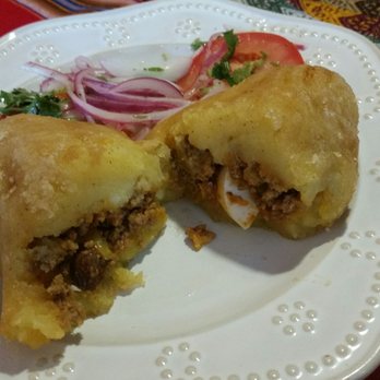 Inka Kitchen - Inside on the Papa Rellene see the goodness. Must try this, trust me its great - Peruvian Near Me - Chambersburg, Pennsylvania Inka Kitchen - Inside on the Papa Rellene see the goodness. Must try this, trust me its great - Peruvian Near Me - Chambersburg, Pennsylvania