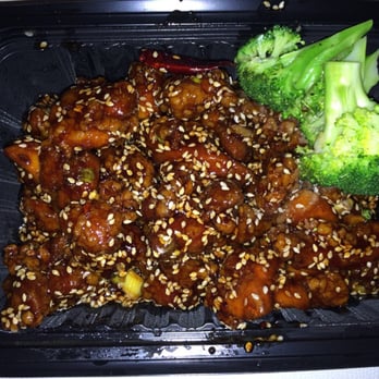 Hunan Lion - Sesame chicken. Also came with rice on the side. - Chinese Near Me - Austin, Texas