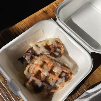 Just Love Coffee Cafe - a waffle sandwich in a styrofoam container - Coffee & Tea Near Me - Nashville, Tennessee Just Love Coffee Cafe - a waffle sandwich in a styrofoam container - Coffee & Tea Near Me - Nashville, Tennessee