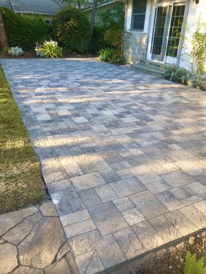 Backyard Paver patio and natural stone walkway - This client was a referral from a previous project, it goes to show, when you do good work people won’t forget you. Needless to say our client was very happy with her finished product. Backyard Paver patio and natural stone walkway - This client was a referral from a previous project, it goes to show, when you do good work people won’t forget you. Needless to say our client was very happy with her finished product.