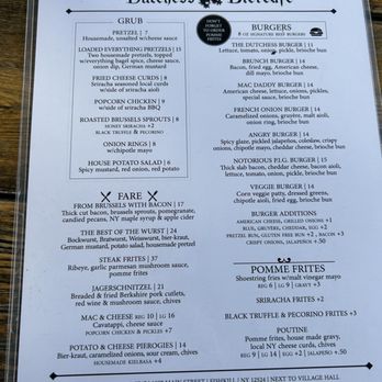 The Dutchess Biercafe - Menu - Beer Bar Near Me - Fishkill, New York