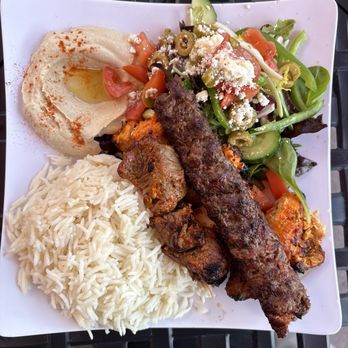 Lazeez Eats - Chicken, Beef and Kefta Kabob Plate - Mediterranean Near Me - Anaheim, California Lazeez Eats - Chicken, Beef and Kefta Kabob Plate - Mediterranean Near Me - Anaheim, California