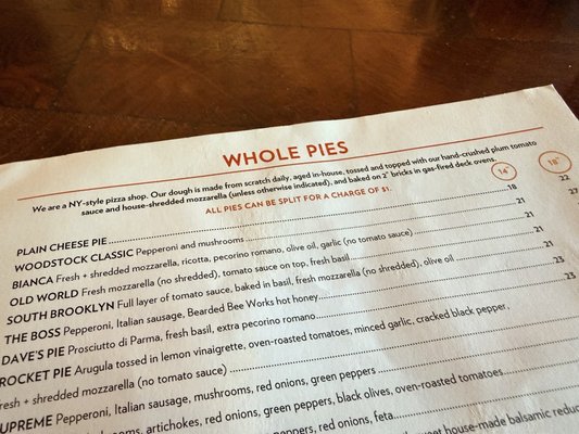 Menu photo 1 Five Points Pizza - West Nashville Nashville, TN Menu photo 1 Five Points Pizza - West Nashville Nashville, TN
