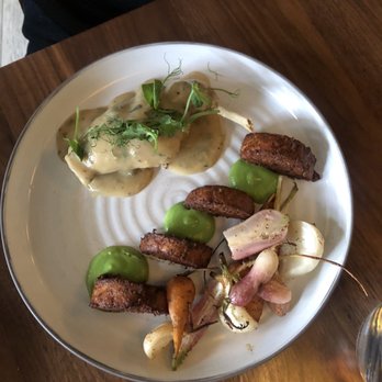 Patina 250 - MUSTARD BRAISED RABBIT LEG - New American Near Me - Buffalo, New York