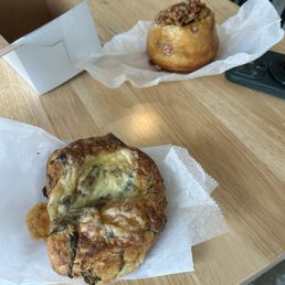 Spinach Feta Croissant and Pecan Sticky Bun Spinach Feta Croissant and Pecan Sticky Bun