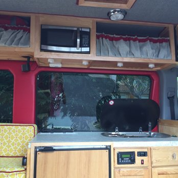 Victor Cardenas - Mini-kitchen galley: 2 burner stove, freshwater sink, microwave, refrigerator & pantry bins above - Handyman Near Me Victor Cardenas - Mini-kitchen galley: 2 burner stove, freshwater sink, microwave, refrigerator & pantry bins above - Handyman Near Me
