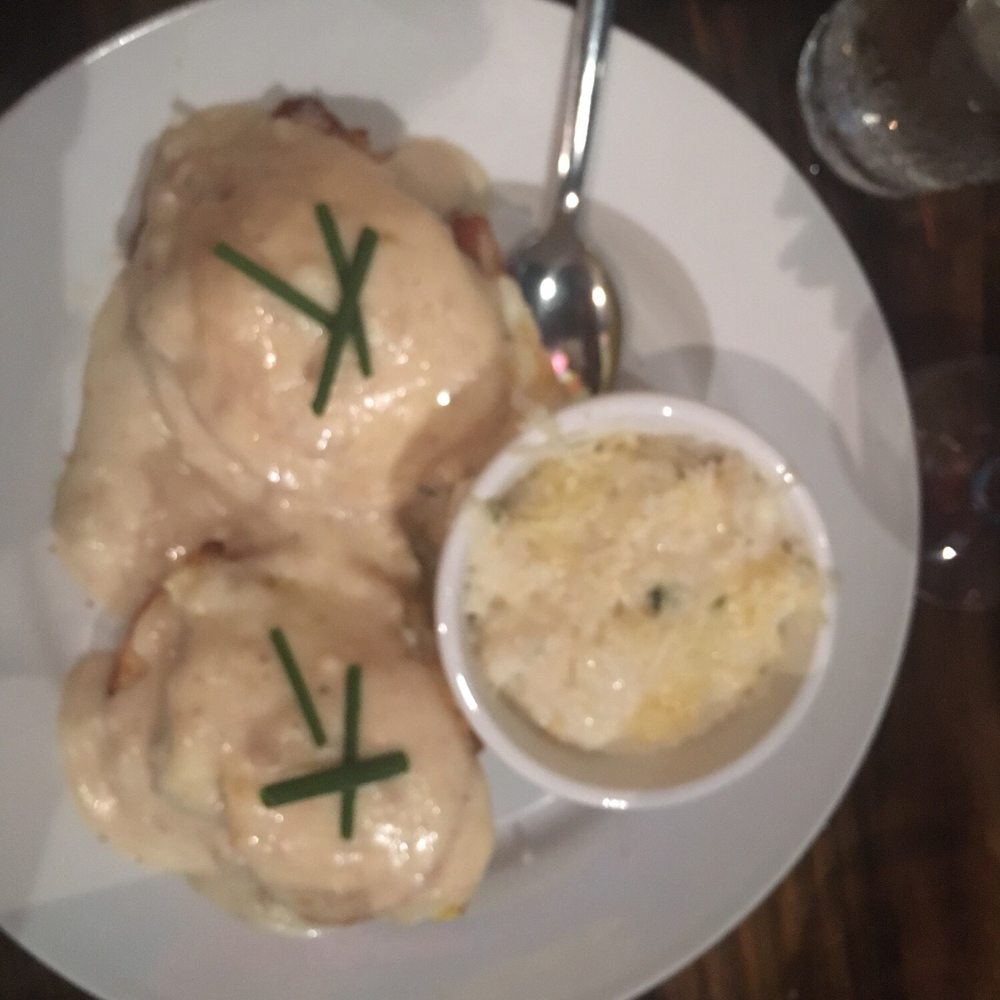 MAX's Wine Dive - Honey Honey Butter Chicken Benedict with a fried egg instead of poached. - Wine Bars Near Me - Houston, Texas MAX's Wine Dive - Honey Honey Butter Chicken Benedict with a fried egg instead of poached. - Wine Bars Near Me - Houston, Texas