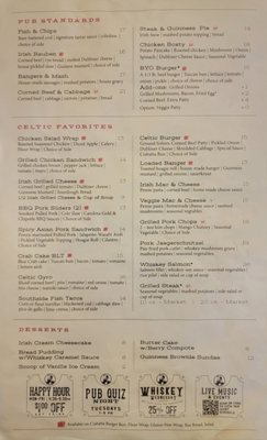 Menu photo 5 Celtic Cowboy Great Falls, MT
