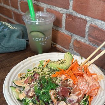 Love Art Sushi - BYO poke bowl Lychee Cucumber Fresca - Poke Near Me - Boston, Massachusetts Love Art Sushi - BYO poke bowl Lychee Cucumber Fresca - Poke Near Me - Boston, Massachusetts