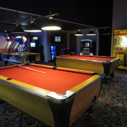 High Point Bowling Center - Pool tables and arcade room.