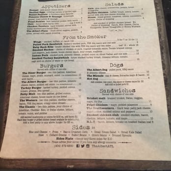 The Albert - Cool menus - Bars Near Me - Atlanta, Georgia