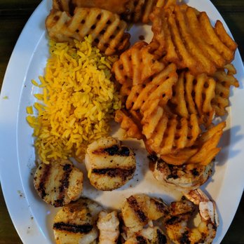 Dockside Dave's - Shrimp & scallop combo with side of fries and rice. Not a morsel wasted. - Seafood Near Me - Madeira Beach, Florida Dockside Dave's - Shrimp & scallop combo with side of fries and rice. Not a morsel wasted. - Seafood Near Me - Madeira Beach, Florida