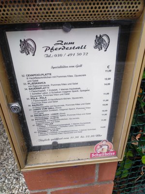 Menu photo 2 Gaststätte Zum Pferdestall Berlin, BE