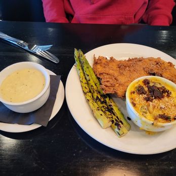The Republic Grille - Chicken fried chicken, mac and cheese, asparagus - Southern Near Me - Spring, Texas The Republic Grille - Chicken fried chicken, mac and cheese, asparagus - Southern Near Me - Spring, Texas
