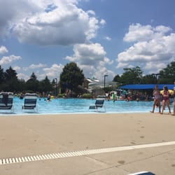 Phillips Park Family Aquatic Center - Sitting pool side