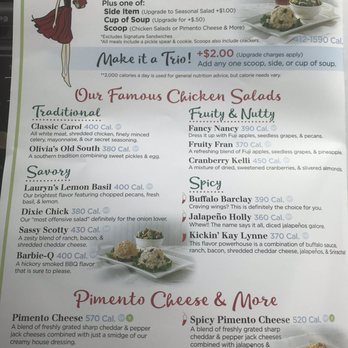 Chicken Salad Chick - To-go menu, a little less shiny - Salad Near Me - Evans, Georgia Chicken Salad Chick - To-go menu, a little less shiny - Salad Near Me - Evans, Georgia