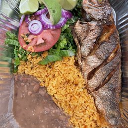 a fish and rice dish