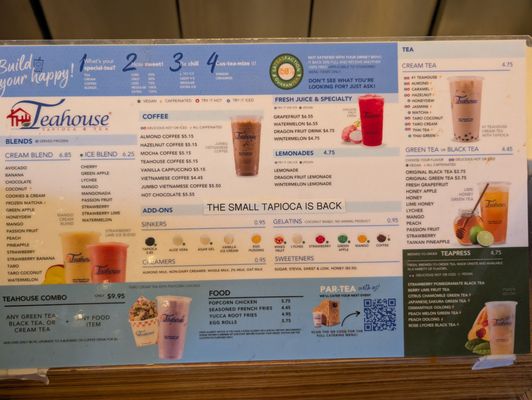 Menu photo 1 The Teahouse Tapioca & Tea Houston, TX Menu photo 1 The Teahouse Tapioca & Tea Houston, TX