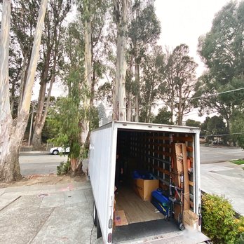 Finch Moving Company - Still can't believe how did they fit between those threes!! No single scratch on the track or trees... - Movers Near Me - San Francisco, California