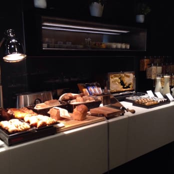 Lufthansa First Class Lounge - Beautiful buffet - Airport Lounges Near Me