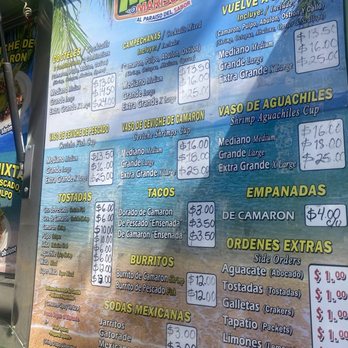 Maye Mariscos - Menu - Seafood Near Me - Los Angeles, California