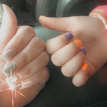 Shiny Nails - Tiny baby hands. Nail date at its finest! - Nail Salons Near Me - Highland, California