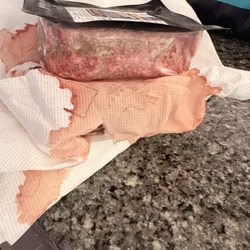 Wild Pastures - 3 pounds of hamburger meat all leaked blood while being defrosted