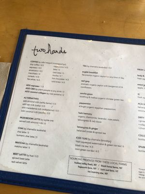 Menu photo 1 Two Hands New York, NY Menu photo 1 Two Hands New York, NY