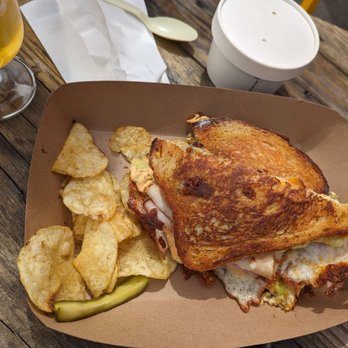 Burnt Side Down - The Send it with a cup of tomato soup - Food Trucks Near Me - Bellingham, Washington Burnt Side Down - The Send it with a cup of tomato soup - Food Trucks Near Me - Bellingham, Washington
