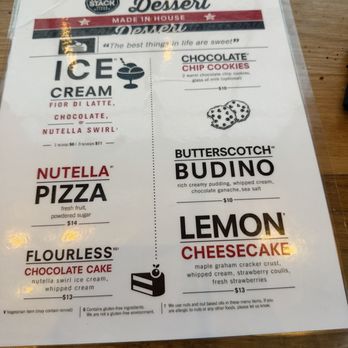 Wood Stack Pizza Kitchen - Metuchen - Dessert menu - Pizza Near Me - Metuchen, New Jersey