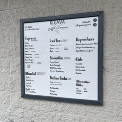 Kujava Coffee Company - Menu