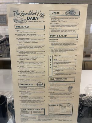 Menu photo 2 The Speckled Egg PGH Pittsburgh, PA Menu photo 2 The Speckled Egg PGH Pittsburgh, PA