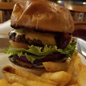 Fuji - a hamburger and french fries on a tray - Teppanyaki Near Me - Lynnwood, Washington
