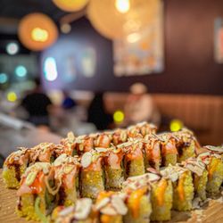 Indie Cafe - Salmon almond and Almond monkey maki