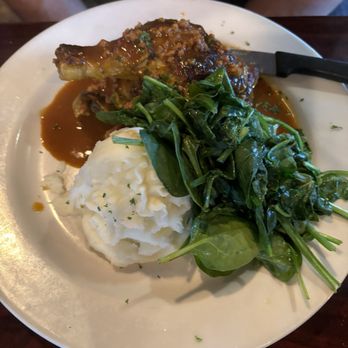 Bistro Mediterranean & Tapas Bar - Chicken with potatoes and spinach. Not bad - Spanish Near Me - Westbrook, Connecticut